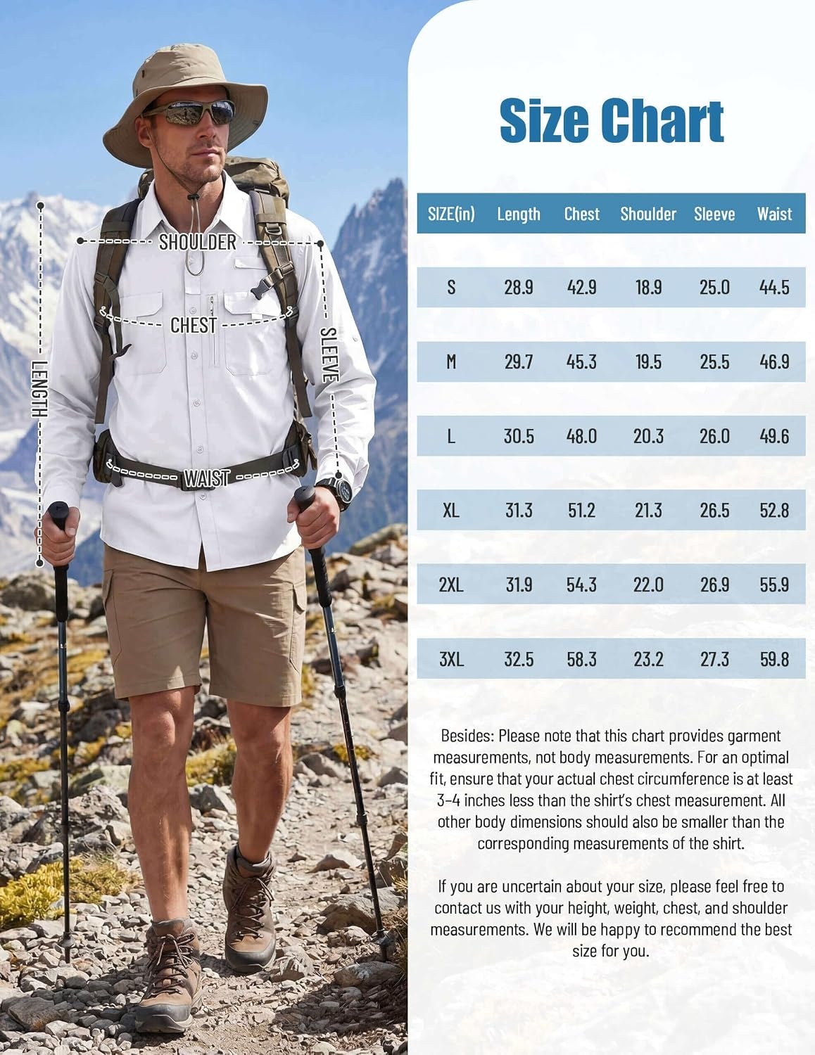 image:imageWULFUL Mens Sun Protection Fishing Shirts UPF 50 Lightweight Quick Dry Cooling Long Sleeve Shirts for Work Hiking SafariSolid White