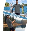 WULFUL Men’s Sun Protection Fishing Shirts UPF 50+ Lightweight Quick Dry Cooling Long Sleeve Shirts for Work Hiking Safari(Grey)