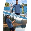 WULFUL Men’s Sun Protection Fishing Shirts UPF 50+ Lightweight Quick Dry Cooling Long Sleeve Shirts for Work Hiking Safari(Ocean Blue)