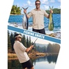 WULFUL Men’s Sun Protection Fishing Shirts UPF 50+ Lightweight Quick Dry Cooling Long Sleeve Shirts for Work Hiking Safari(Solid Khahi)