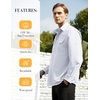 WULFUL Men’s Sun Protection Fishing Shirts UPF 50+ Lightweight Quick Dry Cooling Long Sleeve Shirts for Work Hiking Safari(White)