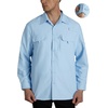 WULFUL Men’s Sun Protection Fishing Shirts UPF 50+ Lightweight Quick Dry Cooling Long Sleeve Shirts for Work Hiking Safari(Light Blue)