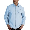 WULFUL Men’s Sun Protection Fishing Shirts UPF 50+ Lightweight Quick Dry Cooling Long Sleeve Shirts for Work Hiking Safari(Light Blue)