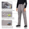 WULFUL Men’s Waterproof Insulated Ski Snow Pants Winter Snowboarding Cargo Pants with Multi-Pockets(Dark Grey)