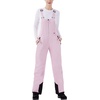 WULFUL Womens Insulated Snow Bibs Waterproof Winter Ski Pants Snowboarding Overalls Pink