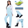 WULFUL Womens Insulated Snow Bibs Waterproof Winter Ski Pants Snowboarding Overalls Sky Blue