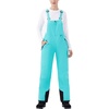 WULFUL Womens Insulated Snow Bibs Waterproof Winter Ski Pants Snowboarding Overalls Aqua