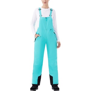 WULFUL Womens Insulated Snow Bibs Waterproof Winter Ski Pants Snowboarding Overalls Aqua