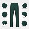 Men’s 2 Piece Slim Fit Suit Set One Button Blazer Solid Jacket Pants Tuxedo Set, Suits for Prom Party Wedding & Business(Blackish Green)