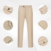 Men’s 2 Piece Slim Fit Suit Set One Button Blazer Solid Jacket Pants Tuxedo Set, Suits for Prom Party Wedding & Business(Light Brown)