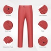 Men’s 2 Piece Slim Fit Suit Set One Button Blazer Solid Jacket Pants Tuxedo Set, Suits for Prom Party Wedding & Business(Red)