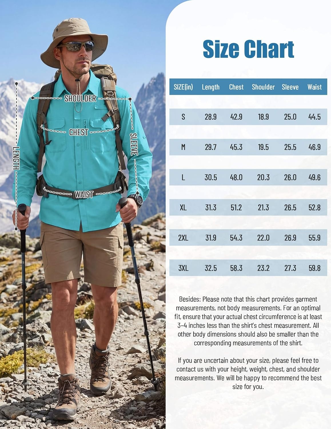 image:imageWULFUL Mens Sun Protection Fishing Shirts UPF 50 Lightweight Quick Dry Cooling Long Sleeve Shirts for Work Hiking SafariBarbados Beach