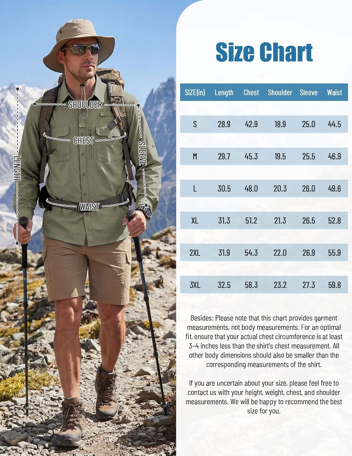 image:imageWULFUL Mens Sun Protection Fishing Shirts UPF 50 Lightweight Quick Dry Cooling Long Sleeve Shirts for Work Hiking SafariGray Green