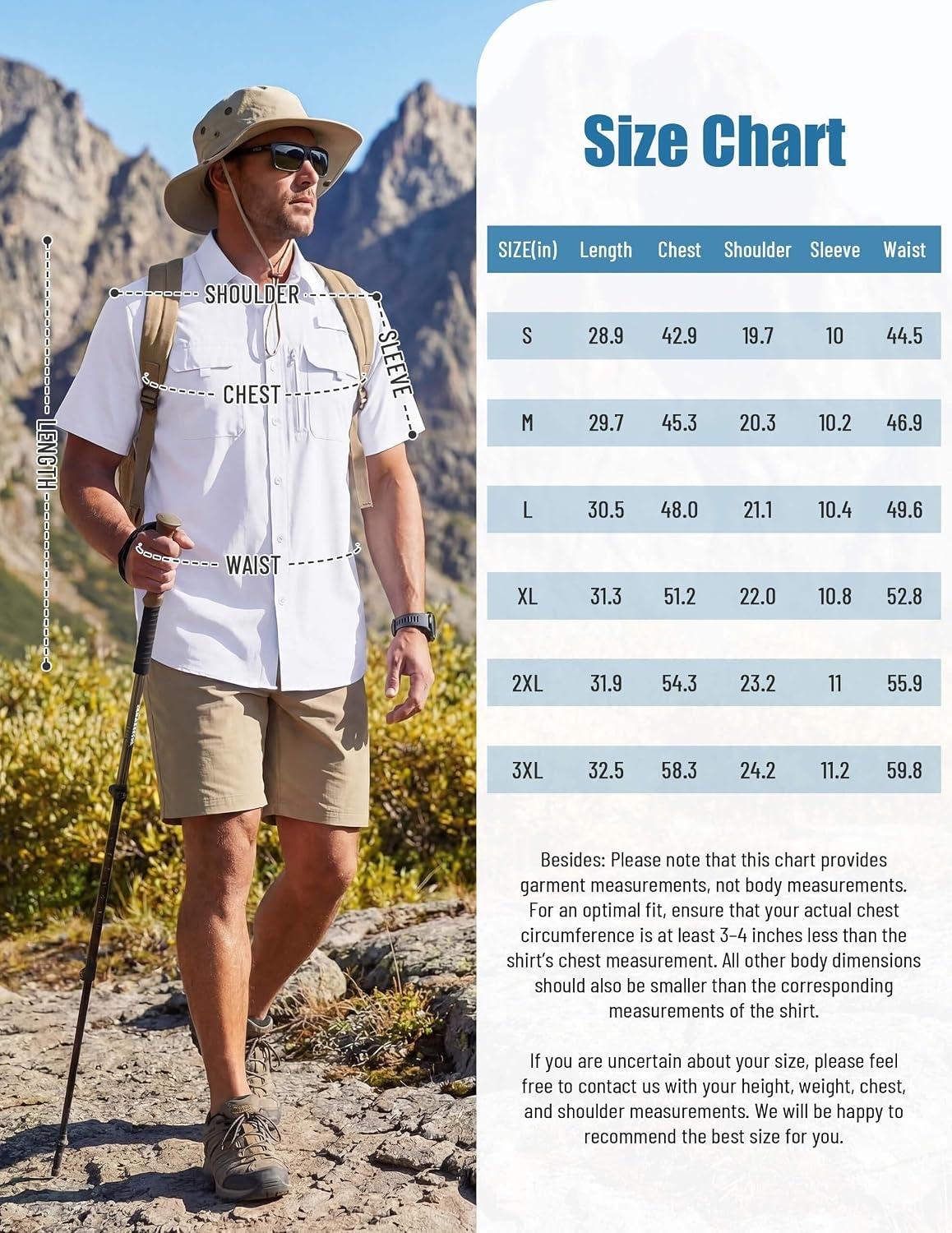 image:imageWULFUL Mens Sun Protection Fishing Shirts UPF 50 Lightweight Quick Dry Cooling Short Sleeve Shirts for Work Hiking SafariSolid White