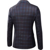 WULFUL Men’s Slim Fit Suit One Button 3-Piece Blazer Dress Business Wedding Party Jacket Vest & Pant(Light Coffee-056)