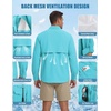 WULFUL Men’s Sun Protection Fishing Shirts UPF 50+ Lightweight Quick Dry Cooling Long Sleeve Shirts for Work Hiking Safari(Barbados Beach)