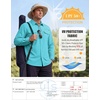 WULFUL Men’s Sun Protection Fishing Shirts UPF 50+ Lightweight Quick Dry Cooling Long Sleeve Shirts for Work Hiking Safari(Barbados Beach)