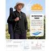 WULFUL Men’s Sun Protection Fishing Shirts UPF 50+ Lightweight Quick Dry Cooling Long Sleeve Shirts for Work Hiking Safari(Black)
