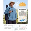 WULFUL Men’s Sun Protection Fishing Shirts UPF 50+ Lightweight Quick Dry Cooling Long Sleeve Shirts for Work Hiking Safari(Bluestone)