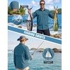 WULFUL Men’s Sun Protection Fishing Shirts UPF 50+ Lightweight Quick Dry Cooling Long Sleeve Shirts for Work Hiking Safari(Dark Teal)
