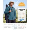 WULFUL Men’s Sun Protection Fishing Shirts UPF 50+ Lightweight Quick Dry Cooling Long Sleeve Shirts for Work Hiking Safari(Dark Teal)