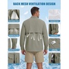 WULFUL Men’s Sun Protection Fishing Shirts UPF 50+ Lightweight Quick Dry Cooling Long Sleeve Shirts for Work Hiking Safari(Gray Green)