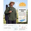 WULFUL Men’s Sun Protection Fishing Shirts UPF 50+ Lightweight Quick Dry Cooling Long Sleeve Shirts for Work Hiking Safari(Green)