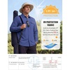 WULFUL Men’s Sun Protection Fishing Shirts UPF 50+ Lightweight Quick Dry Cooling Long Sleeve Shirts for Work Hiking Safari(Navy)