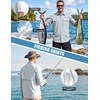 WULFUL Men’s Sun Protection Fishing Shirts UPF 50+ Lightweight Quick Dry Cooling Long Sleeve Shirts for Work Hiking Safari(Silver Gray)