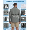 WULFUL Men’s Sun Protection Fishing Shirts UPF 50+ Lightweight Quick Dry Cooling Long Sleeve Shirts for Work Hiking Safari(Solid Shadow Grey)