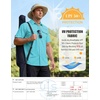 WULFUL Men’s Sun Protection Fishing Shirts UPF 50+ Lightweight Quick Dry Cooling Short Sleeve Shirts for Work Hiking Safari(Barbados Beach)