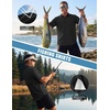 WULFUL Men’s Sun Protection Fishing Shirts UPF 50+ Lightweight Quick Dry Cooling Short Sleeve Shirts for Work Hiking Safari(Black)
