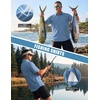 WULFUL Men’s Sun Protection Fishing Shirts UPF 50+ Lightweight Quick Dry Cooling Short Sleeve Shirts for Work Hiking Safari(Bluestone)