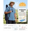 WULFUL Men’s Sun Protection Fishing Shirts UPF 50+ Lightweight Quick Dry Cooling Short Sleeve Shirts for Work Hiking Safari(Bluestone)