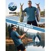 WULFUL Men’s Sun Protection Fishing Shirts UPF 50+ Lightweight Quick Dry Cooling Short Sleeve Shirts for Work Hiking Safari(Dark Teal)