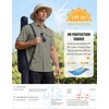 WULFUL Men’s Sun Protection Fishing Shirts UPF 50+ Lightweight Quick Dry Cooling Short Sleeve Shirts for Work Hiking Safari(Gray Green)
