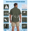 WULFUL Men’s Sun Protection Fishing Shirts UPF 50+ Lightweight Quick Dry Cooling Short Sleeve Shirts for Work Hiking Safari(Green)