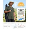 WULFUL Men’s Sun Protection Fishing Shirts UPF 50+ Lightweight Quick Dry Cooling Short Sleeve Shirts for Work Hiking Safari(Green)