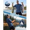 WULFUL Men’s Sun Protection Fishing Shirts UPF 50+ Lightweight Quick Dry Cooling Short Sleeve Shirts for Work Hiking Safari(Ocean Blue)