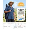 WULFUL Men’s Sun Protection Fishing Shirts UPF 50+ Lightweight Quick Dry Cooling Short Sleeve Shirts for Work Hiking Safari(Ocean Blue)