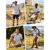 WULFUL Men’s Sun Protection Fishing Shirts UPF 50+ Lightweight Quick Dry Cooling Short Sleeve Shirts for Work Hiking Safari(Silver Gray)