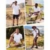 WULFUL Men’s Sun Protection Fishing Shirts UPF 50+ Lightweight Quick Dry Cooling Short Sleeve Shirts for Work Hiking Safari(Solid White)