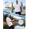 WULFUL Men’s Sun Protection Fishing Shirts UPF 50+ Lightweight Quick Dry Cooling Short Sleeve Shirts for Work Hiking Safari(Solid White)