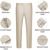 Men’s 3 Piece Suit Set, One Button Slim Fit Solid Jacket Vest Pants, Prom Party Wedding Business Suits for Men(Champagne)
