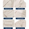 WULFUL Boys Suits 6-Pieces Slim Fit Formal Kids Suit Tuxedo Wedding Ring Bearer Outfit with Adjustable Waist(Beige)