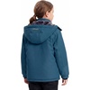 WULFUL Girl’s Waterproof Ski Jacket Winter Warm Fleece Lined Snow Coat with Removable Hood for Kids Skiing Snowboarding(Blue)