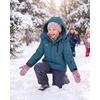WULFUL Girl’s Waterproof Ski Jacket Winter Warm Fleece Lined Snow Coat with Removable Hood for Kids Skiing Snowboarding(Blue)
