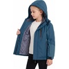 WULFUL Girl’s Waterproof Ski Jacket Winter Warm Fleece Lined Snow Coat with Removable Hood for Kids Skiing Snowboarding(Blue)