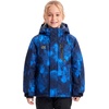WULFUL Girl’s Waterproof Ski Jacket Winter Warm Fleece Lined Snow Coat with Removable Hood for Kids Skiing Snowboarding(Blue Star)