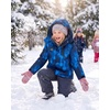 WULFUL Girl’s Waterproof Ski Jacket Winter Warm Fleece Lined Snow Coat with Removable Hood for Kids Skiing Snowboarding(Blue Star)